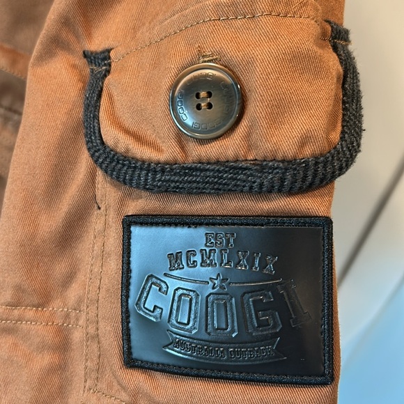 COOGI Brown Grey Black Tweed Flight Bomber Tactical Military Cargo Jacket 2XL - Picture 5 of 16